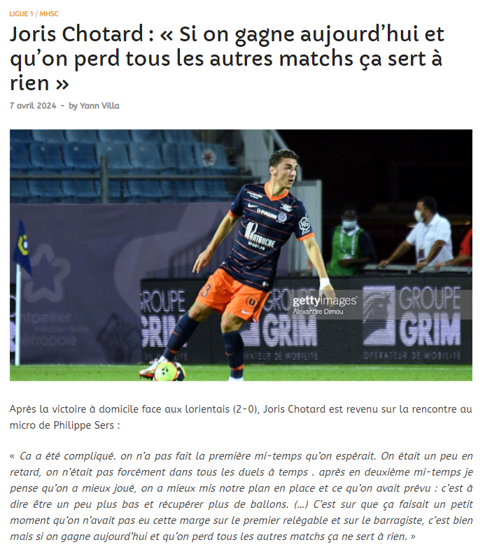 Transcription interview Joris Chotard